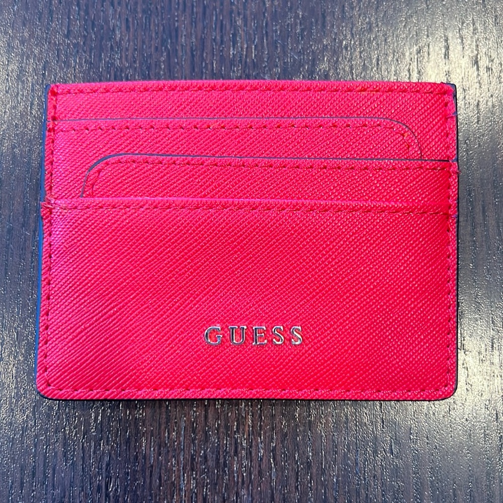 Guess credit card holder in red